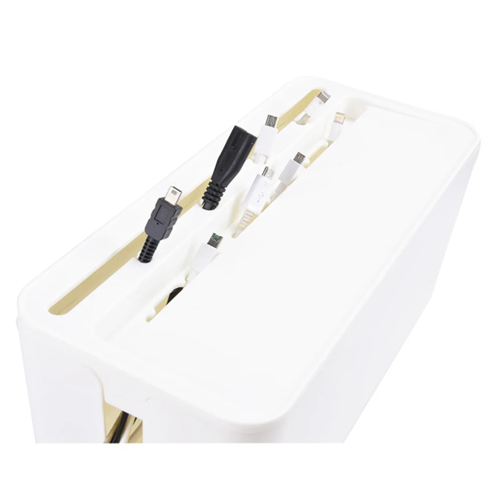 

Multifunction Wire Protection Storage Box Anti-dust Case Household Supplies for Organizing Charger Cables Socket (White,