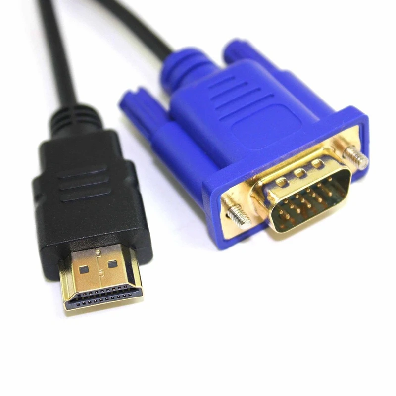 HDTV HDMI Gold Male To VGA HD-15 15Pin Кабель-адаптер 6FT 1 8 M 1080P | Электроника