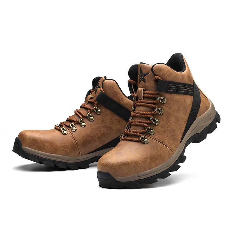 

Men Winter Safety Boots Indestructible Working Footwear Puncture-Proof Safe Sneakers for Male Steel Toe Steampunk Botas 2020