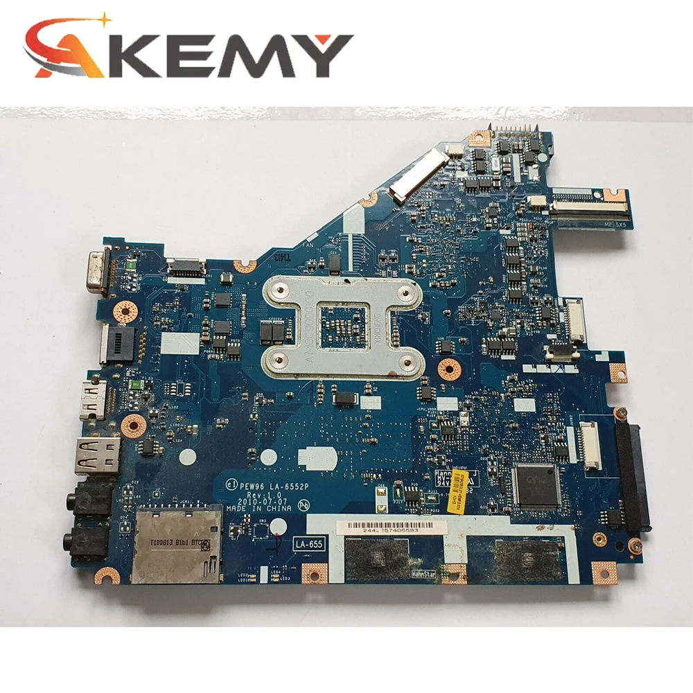 

Akemy PEW96 LA-6552P motherboard for ACER 5552G 5552 NV50A Laptop motherboard PGA S1 DDR3 Test OK Mainboard