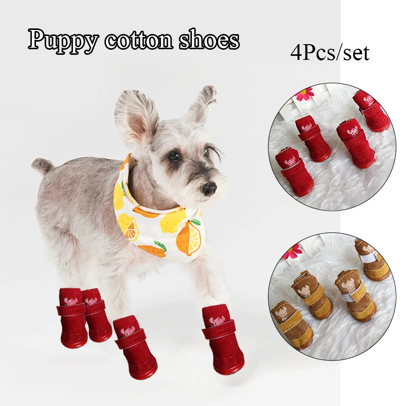 

Pet Snow Shoes Winter Warm Pet Shoes for Small Dogs Non-slip Dog Cat Snow Boots Chihuahua Shih Tzu Shoes mascotas Zapatos Perro