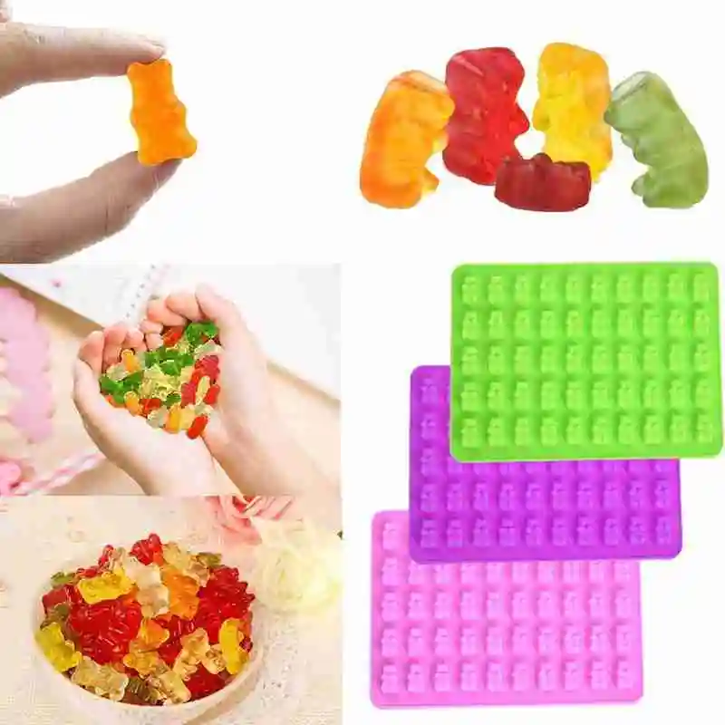 

Silicone 50 With Bear Silicone Chocolate Mold Ice Tray Qq Baking Mold Candy Diy Mold Mold Q4U7