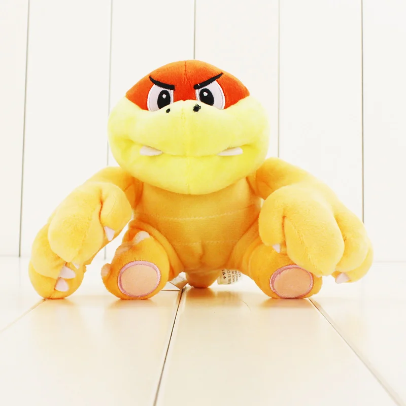 14cm brown bowser Супер Марио Broser JR 3D Land Bone Kubah Koopa Dragon Темный боусер Kamek Waluigi Wario Lemmy Morton Roy Bully Odyssey плюшевые игрушки - Цвет: 14cm brown bowser
