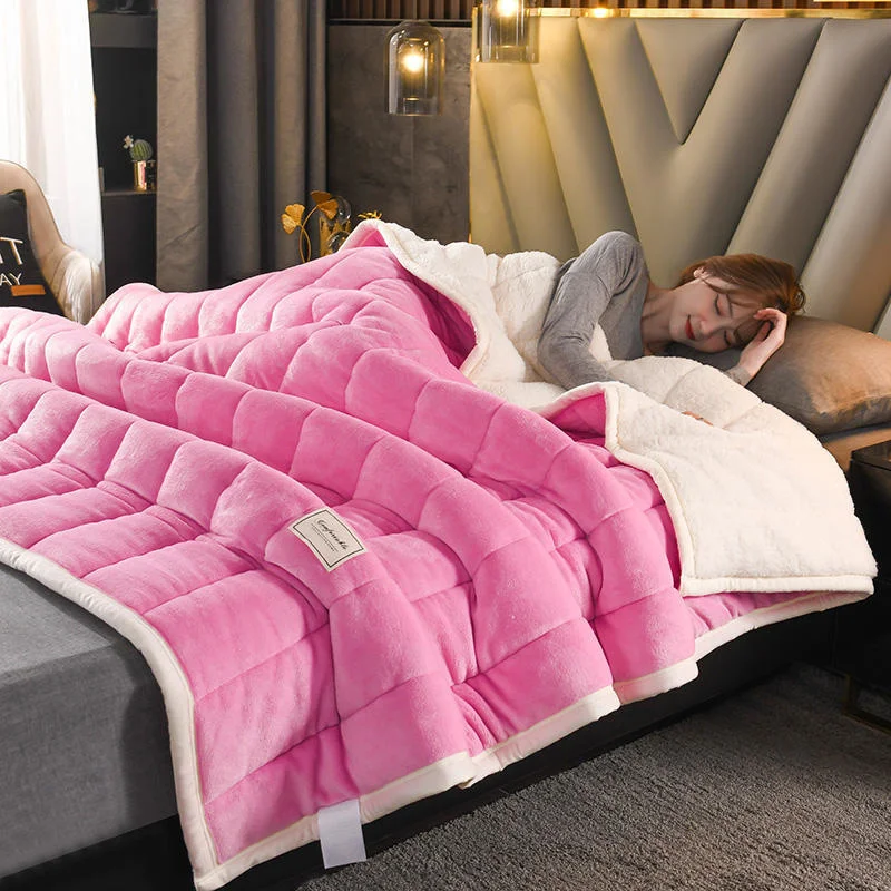 

Толстое Флисовое одеяло s, мягкое супертеплое зимнее одеяло, домашнее теплое шерстяное одеяло для спальни, двойное постельное белье, большое одеяло для взрослых s