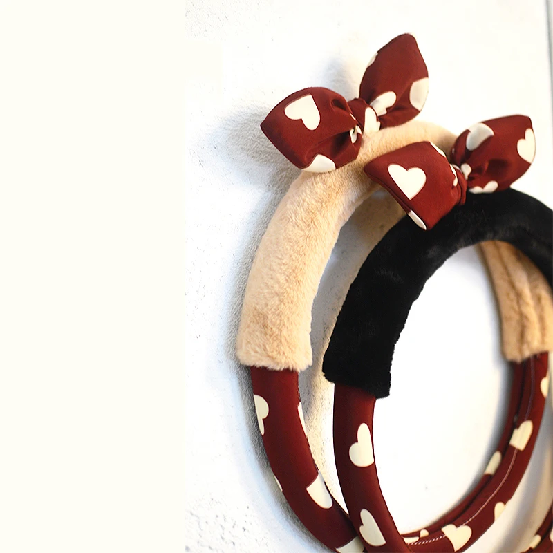 Автомобильный чехол на руль плюшевый заднее сиденье подушка коврик протектор