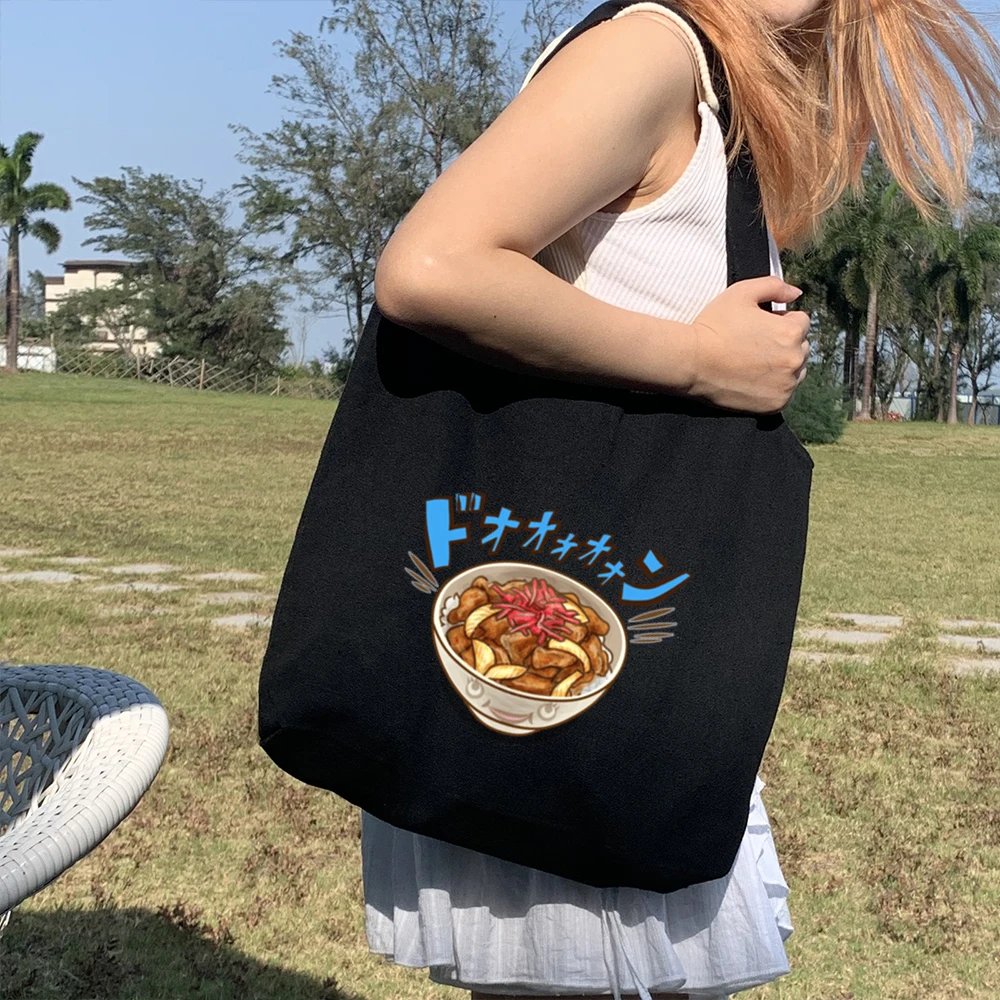 

Холщовая женская сумка-тоут, вместительная Экологически чистая сумка для продуктов, сумка-шоппер на плечо для девушек