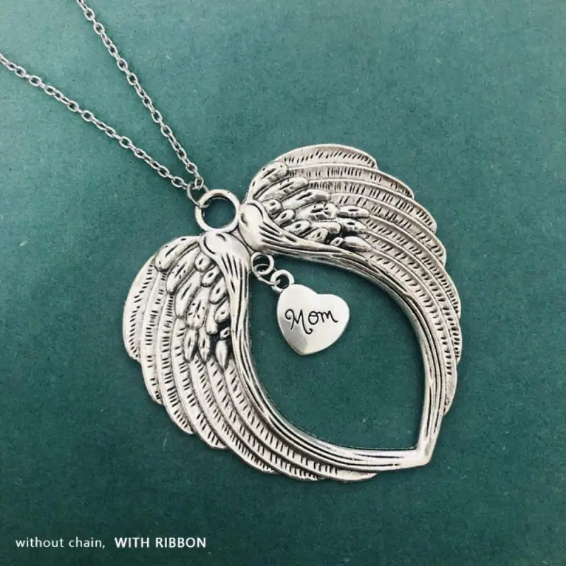 

Christmas Angel Wing Angel Heart Memorial Ornament Pendant For Decoration A Piece Of My Heart Is In Heaven Christmas Decoration