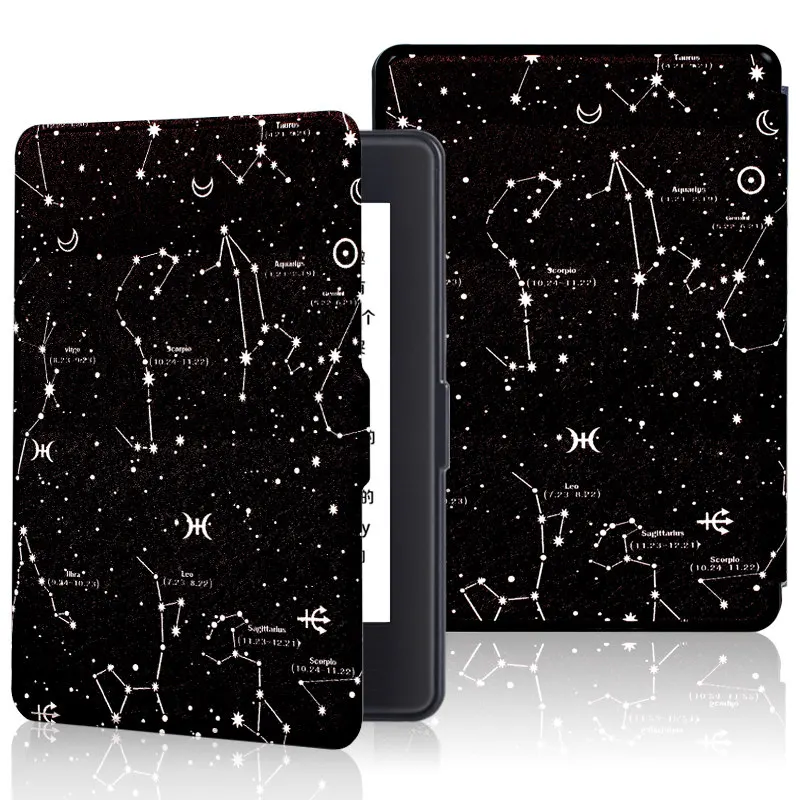 Принт смарт-чехол для Amazon Kindle Paperwhite 1/2/3 Ван Гог дизайн кожи 6 дюймов чехол для планшета электронная книга чехол - Цвет: Horoscope