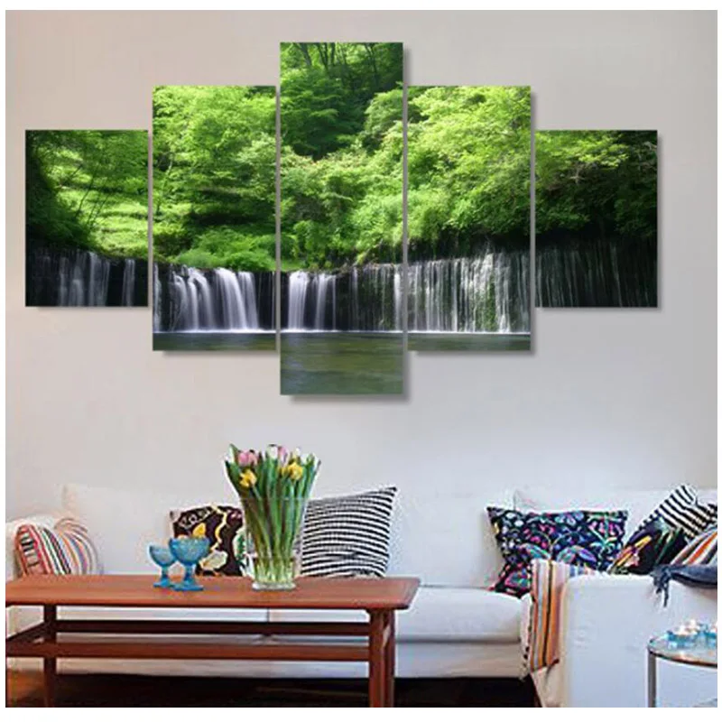 

5D Diy Diamond Painting"Tree Waterfall"Landscape Diamond Embroidery 5pcs Cross Stitch Full Drill Kit Rhinestone StickerZP-3244