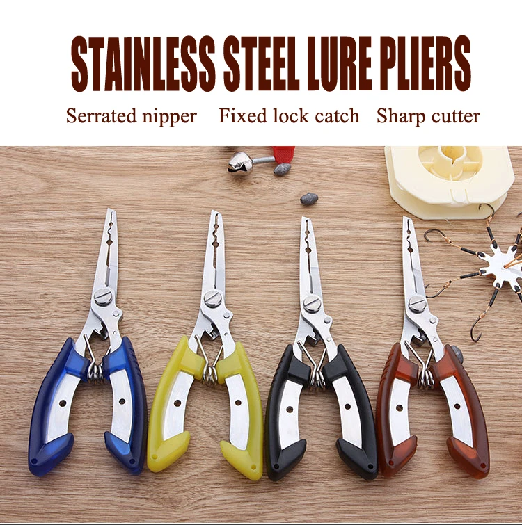 Щипцы из нержавеющей стали с изогнутым носом для подъема рыболовных крючков