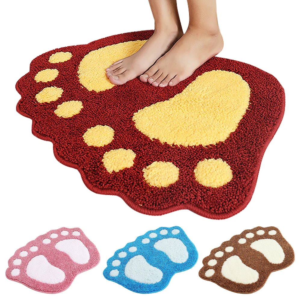 

40*60cm Big Feet non-slip bathroom rug bath Mat Rug bathroom carpet living room Carpet living Shower Room doormat carpet rugs