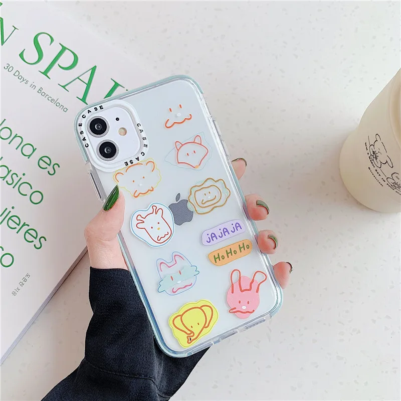 Милый чехол для iphone SE 2 7 8 plus X XR XS Max 11 Pro Модный мягкий с рисунком Funda |