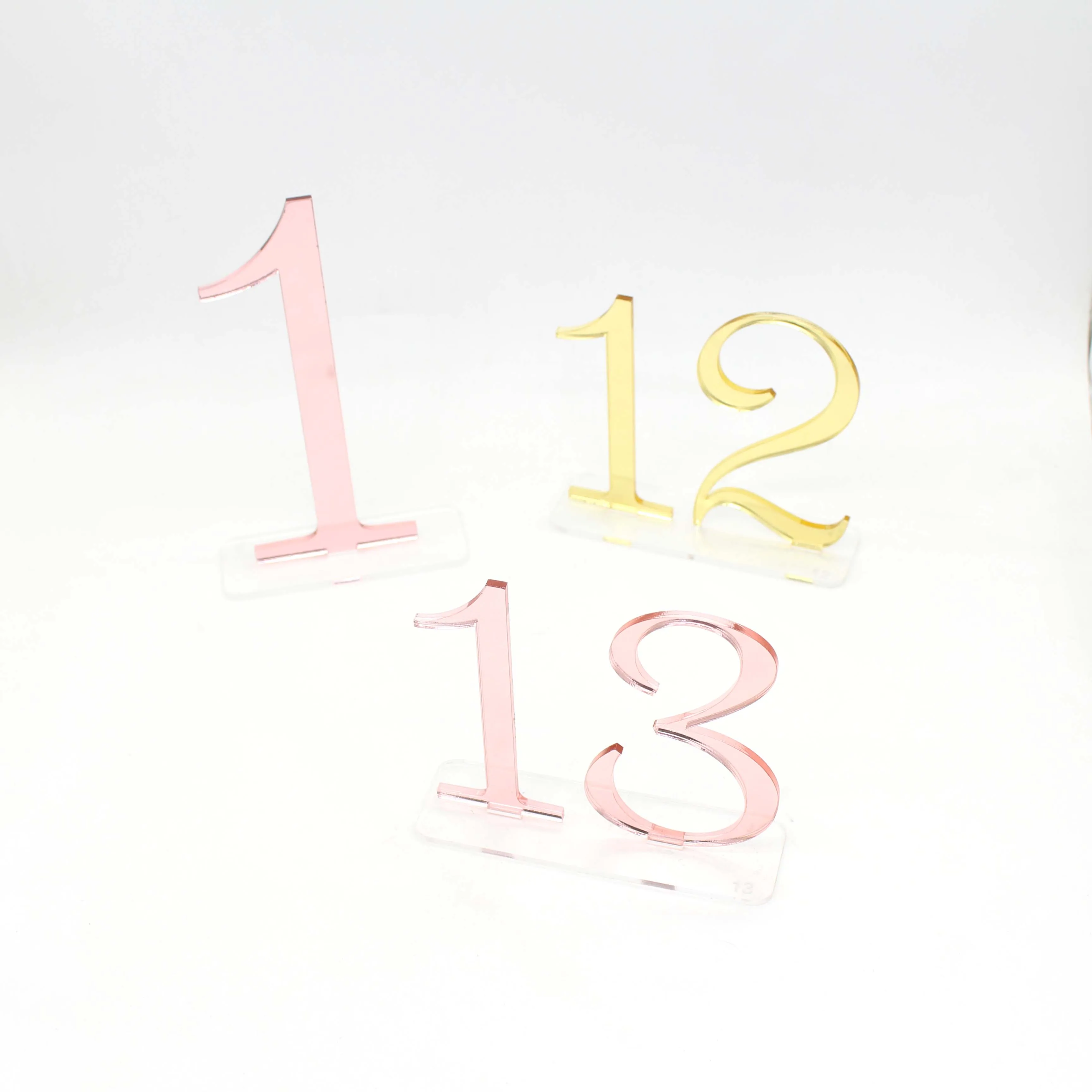Современные зеркальные акриловые цифры из розового золота | Дом и сад