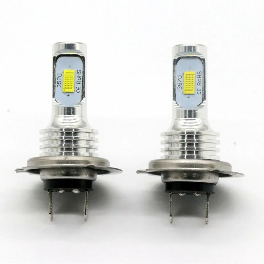 

100W LED Bulbs 2pcs Set 3030 H7 Headlights High Low Beam Kit Super Bright