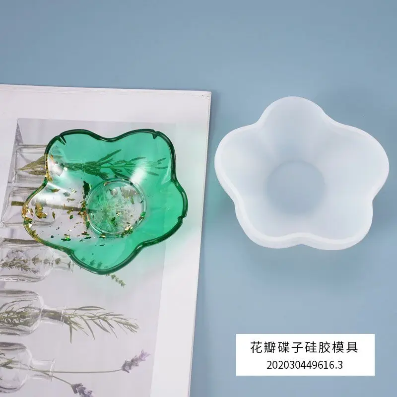 2020 Новые цветочные блюдца силиконовые формы смолы прессформы кристалл падение