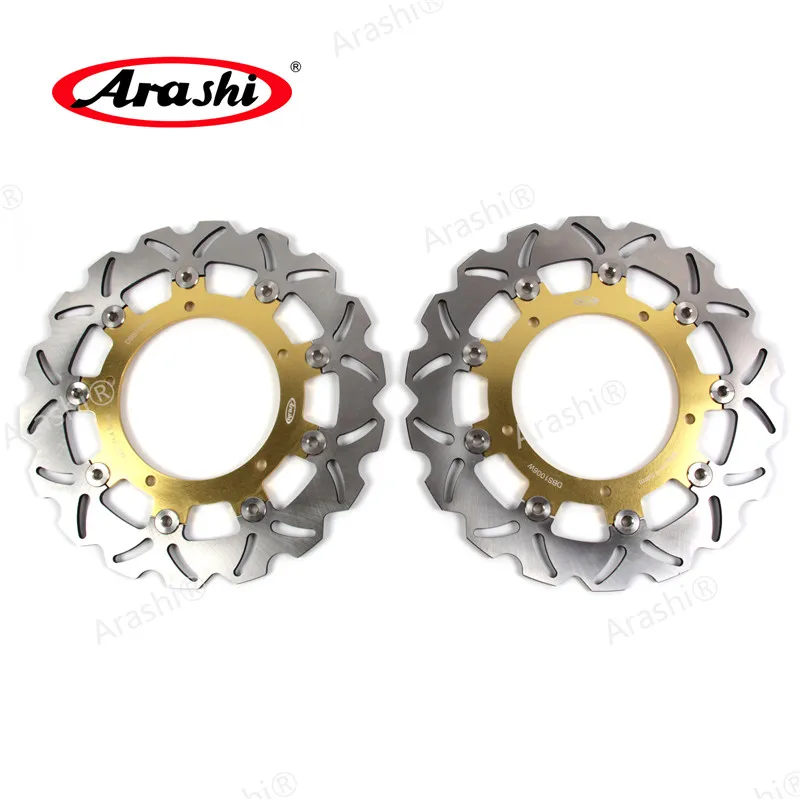 Араши 2 шт. для YAMAHA MT09 TRACER ABS 850 CNC передние тормозные диски MT 09 MT-09 14-15 MT09-ABS MT03 FZ6 XJ6 XJ 6 - Цвет: Золотой