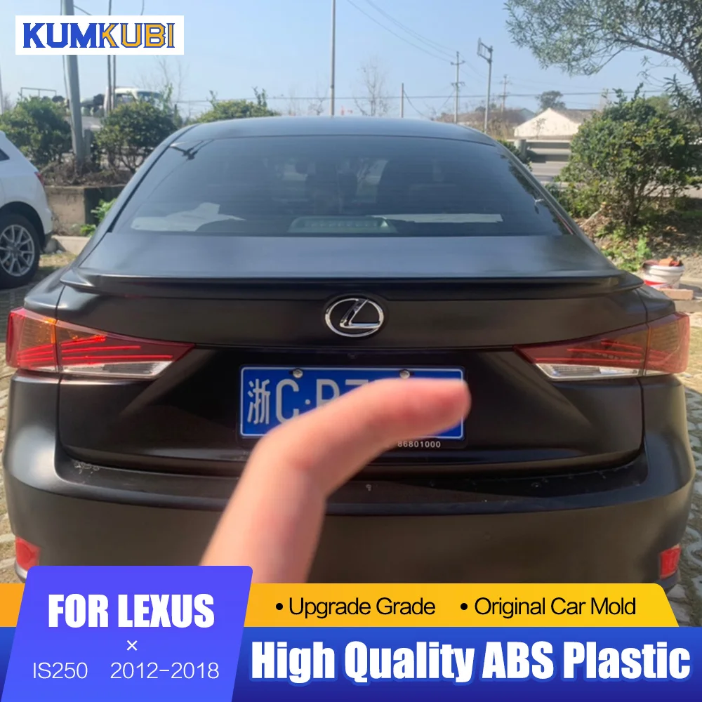 

Для Lexus IS250 IS300 IS350 2012 2013 2014 2015 2016 2017 2018 ABS пластиковый Неокрашенный праймер багажника крыла заднего спойлера автостайлинг