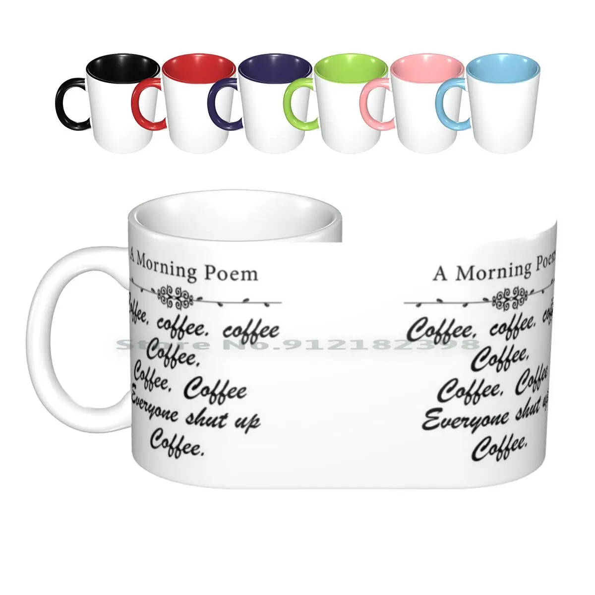 

Утренняя поэма о кофе, керамические кружки, кофейные чашки, кружка для молока, чая, для влюбленных кофе, поэзия смешного кофе, поэма, юмор, Java, ...