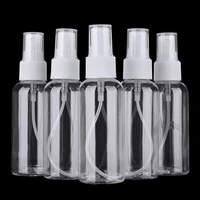 5pcs 60ml empty plastic spray bottles transparent empty pump spray refillable bottle contain refillableer mini travel container