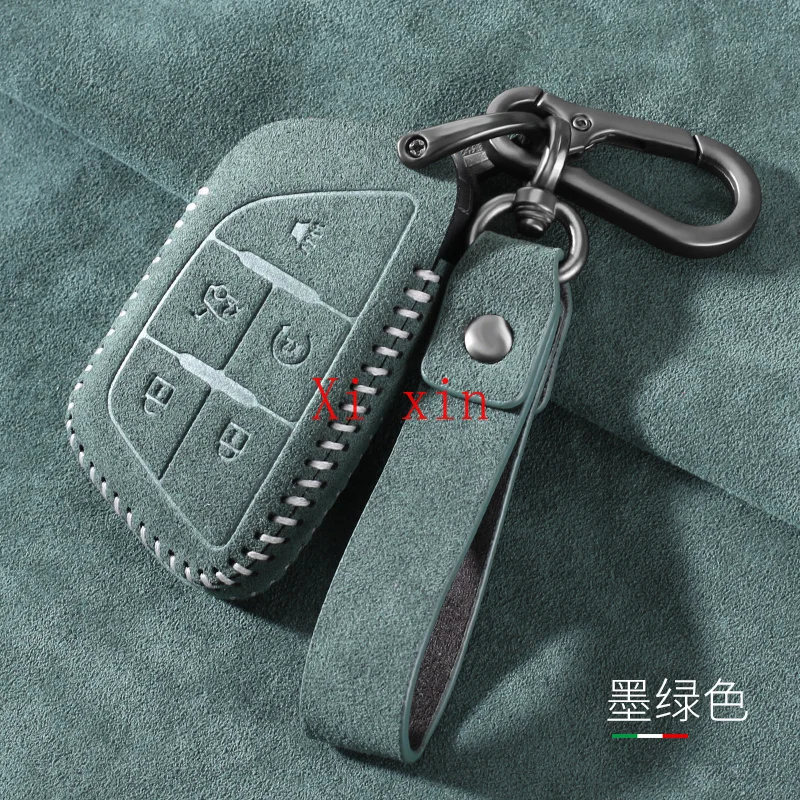 

For Cadillac XT4 XT5 xt6 xts ct4 ct5 ct6 customized authentic Alcantara suede key case high-end key shell buckle