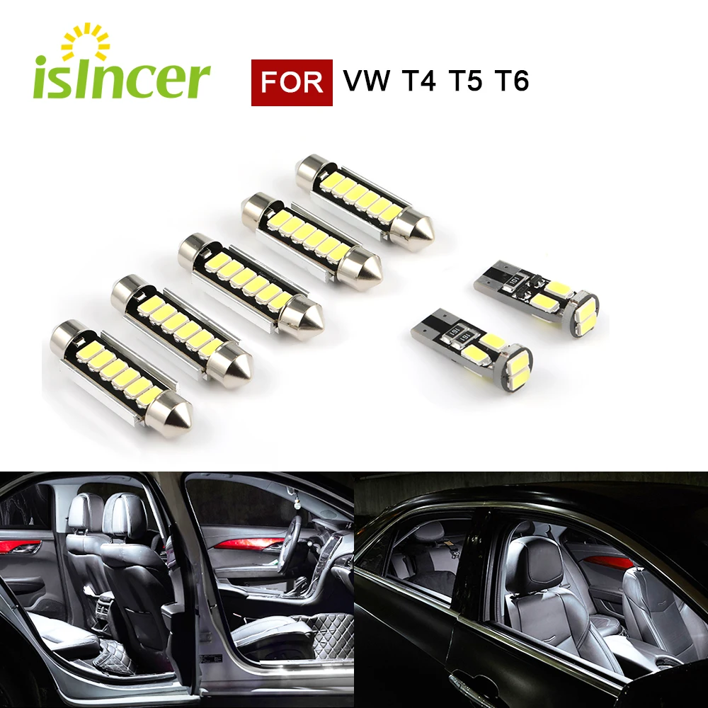 6/7 шт. Автомобильный светодиодный пластина интерьер чтение светильник для VW T4 T5 T6