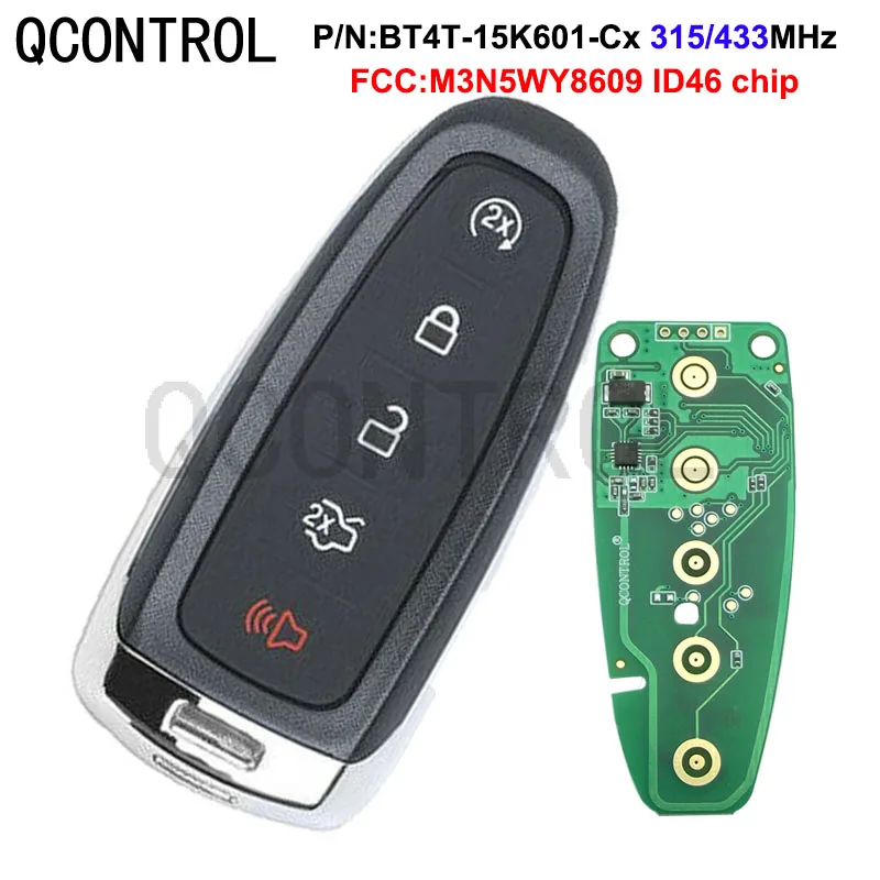 QCONTROL флэш фокус для Ford Edge Escape Explorer Taurus 4 + 1 5 кнопок 315 МГц PCF7953|Ключ от авто| |