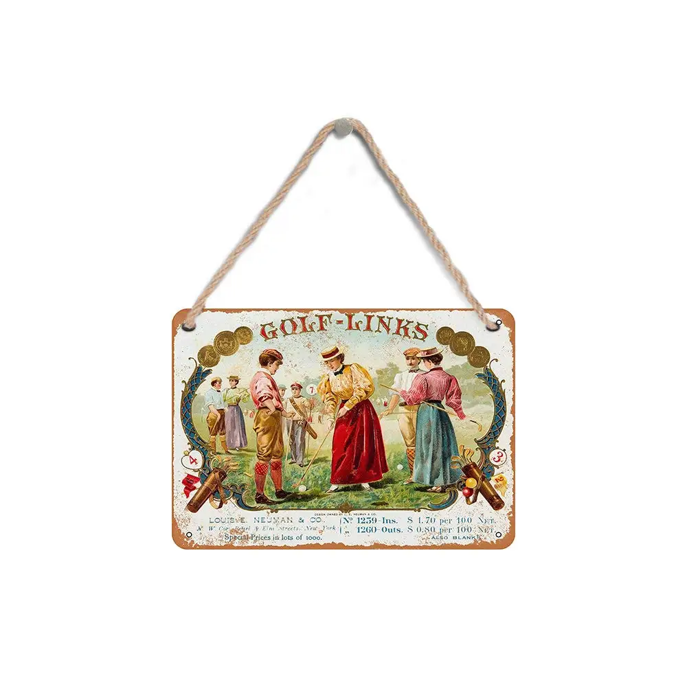 

Деревянный подвесной знак Isaric, 8X12 дюймов, 1886 звеньев для гольфа, сигары, деревянный знак