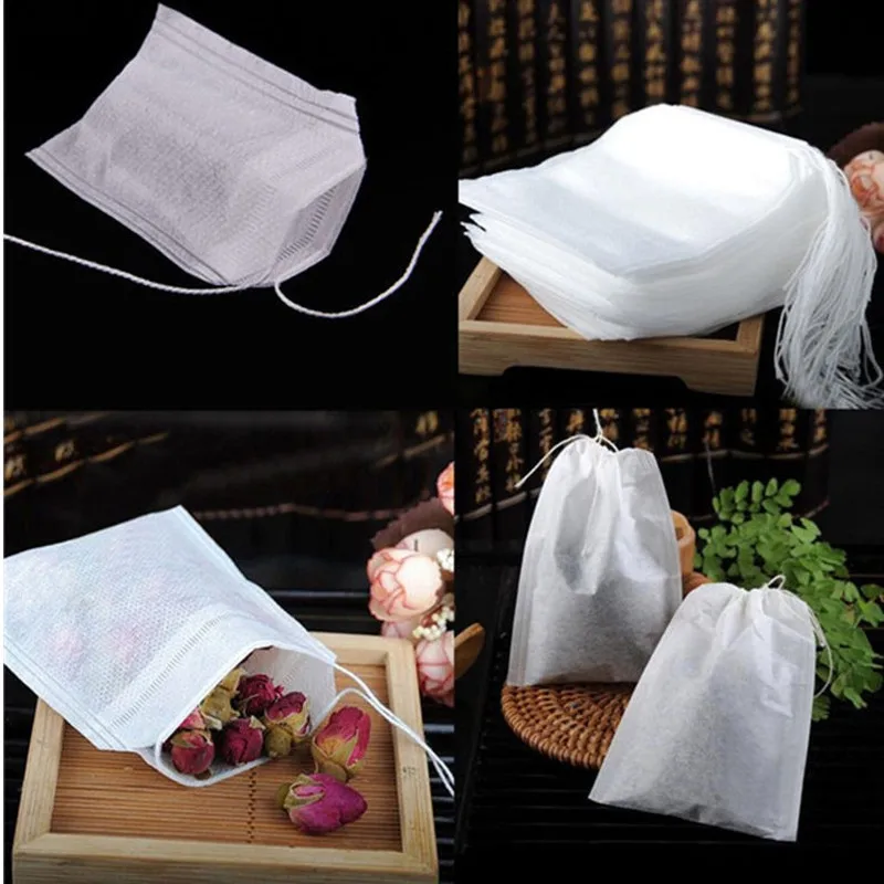 

5.5 x 7CM Teabags Food Grade Empty Scented Bags Infuser With String Heal Seal Filter Paper For Herb Loose Tea