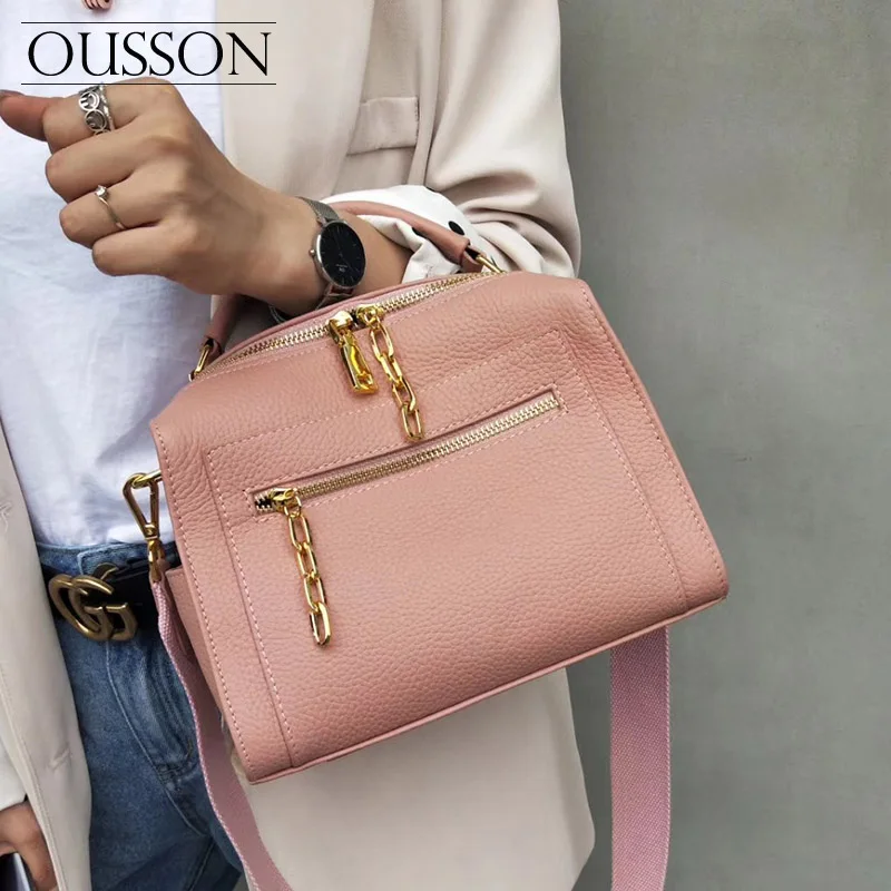 

Модная Изысканная женская сумка-мессенджер OUSSON на одно плечо, маленькая квадратная сумка, женская кожаная повседневная сумка через плечо