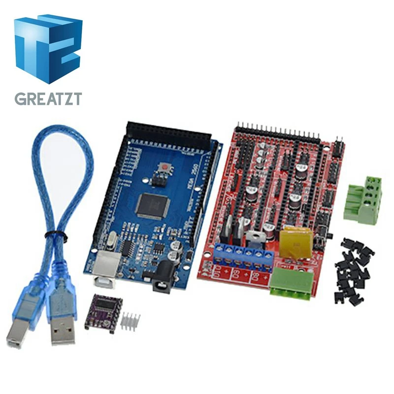 Контроллер GREATZT Mega 2560 R3 Mega2560 REV3 + RAMPS 1 4 для 3D принтера Arduino комплект Reprap