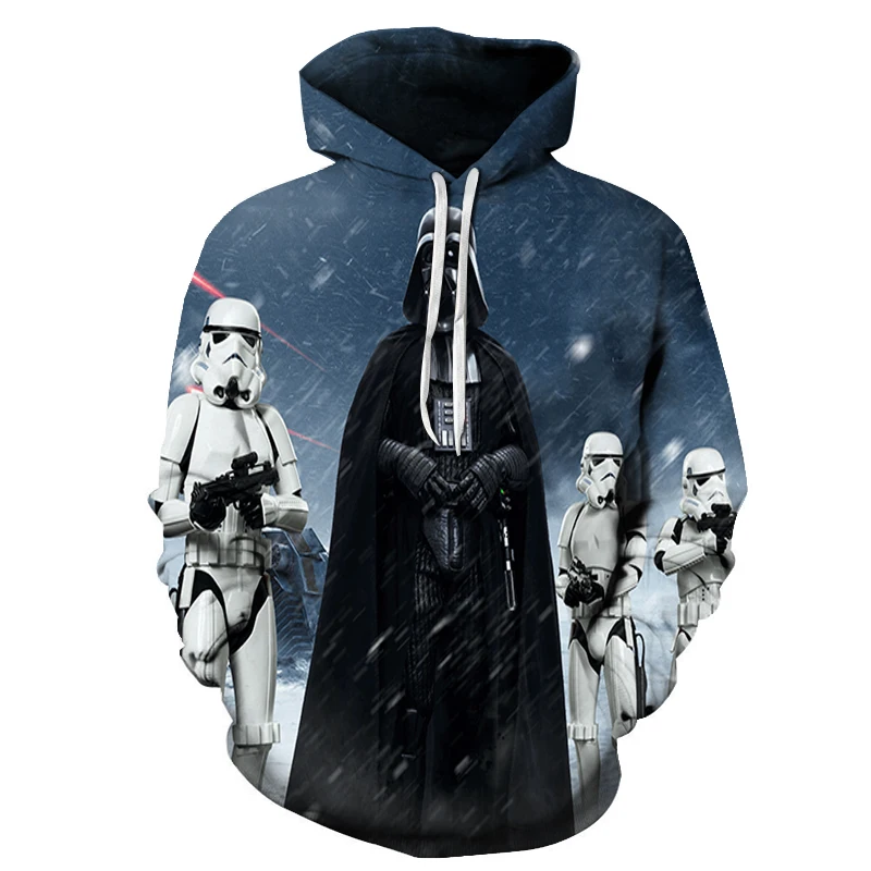 Забавные Звездные войны дизайн толстовки мужские весна осень длинный рукав