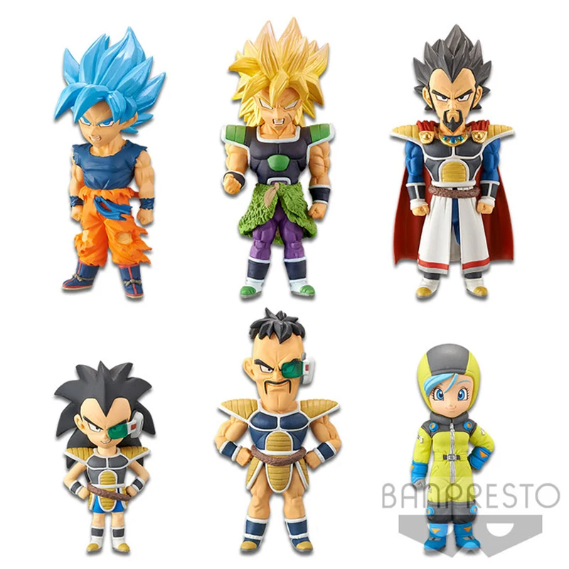 

6 шт. BANDAI в стиле аниме «Драконий жемчуг зет рисунок Сон Гоку Bulma ПВХ Dragon Ball WCF2 экшн Banpresto модель игрушки для мальчиков