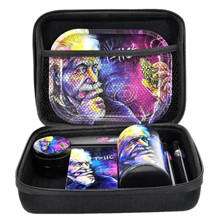 Набор для табака металлический поднос пластиковый герметичный контейнер трав