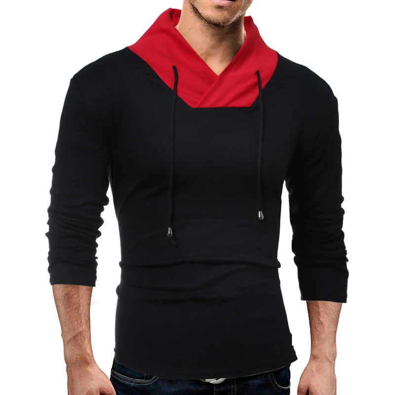 

Men's gym thin hooded top long sleeve hooded T-shirt casual hooded T-shirt hooded top