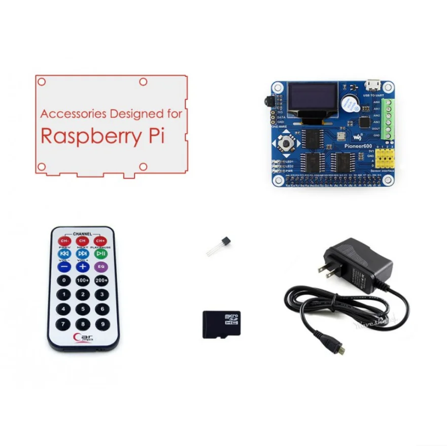 RPi Acce B для Raspberry Pi 3B/2B/B +/A + включая расширительную плату Pioneer600 ИК контроллер sd