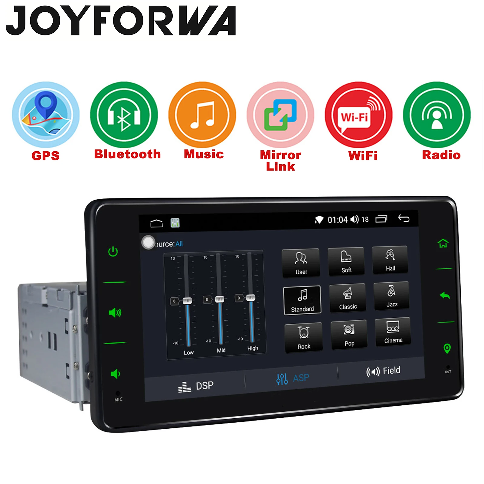 Универсальный автомобильный стерео-радиоприемник GPS DSP-эквалайзер Wi-Fi Bluetooth |