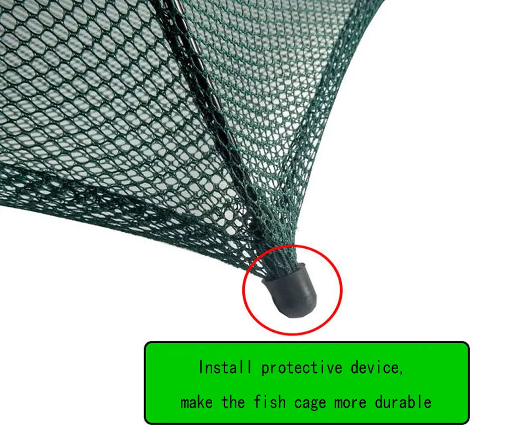 Усиленная Автоматическая рыболовная сеть с 4 20 отверстиями клетка для креветок