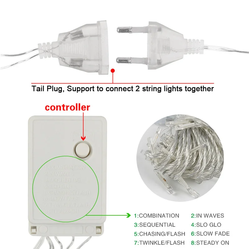 

Festoon Led Light String Flash Curtain Icicle Droop 0.4-0.6M Snowflake Fairy Lights Christmas New Year Room Window Lights Decor