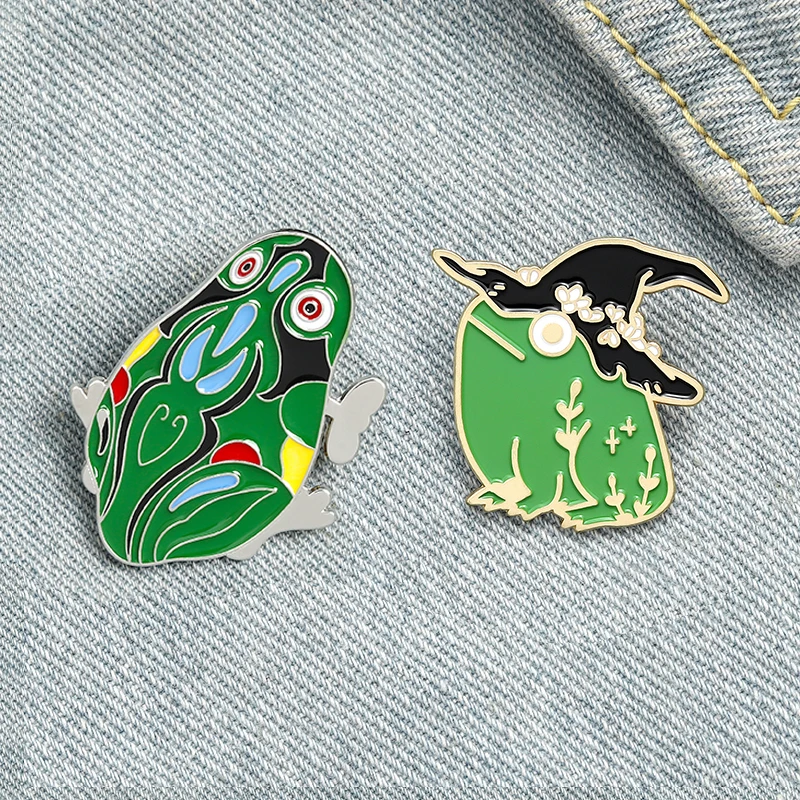 Броши в форме животных с мультипликационным принтом Лиса лягушка рыбы киты виде