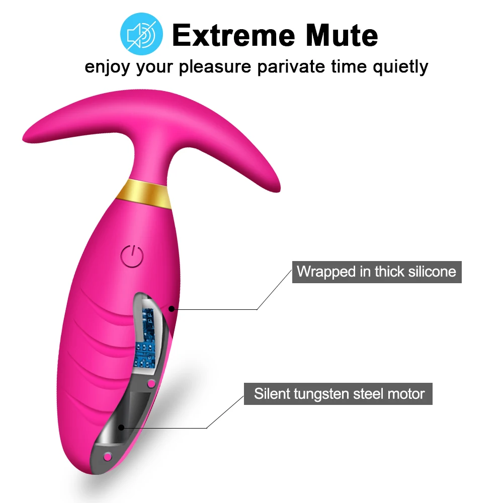 Беспроводной Анальная пробка массажер простаты Взрослые Товары для геев Мини