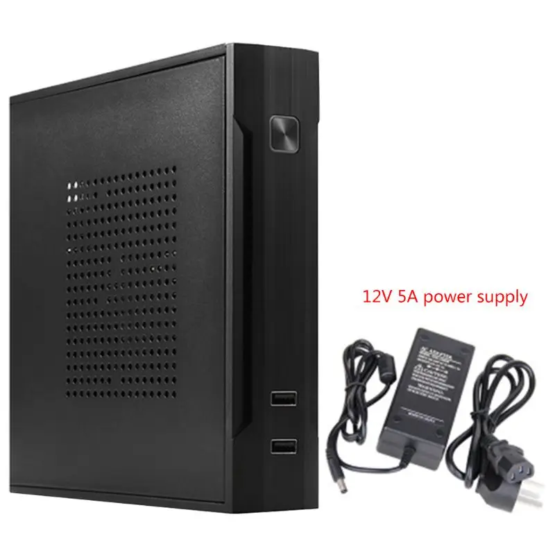 QX01 Mini ITX компьютерные Чехлы Usb2.0 2 5 дюйма Hdd SSD игровой ПК настольный корпус с 12 В 8A/5A