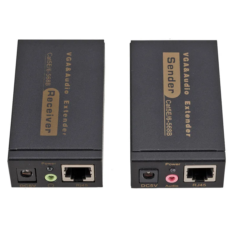 Усилитель сигнала передатчик VGA-100MS Сетевой удлинитель 100 метров с аудио |