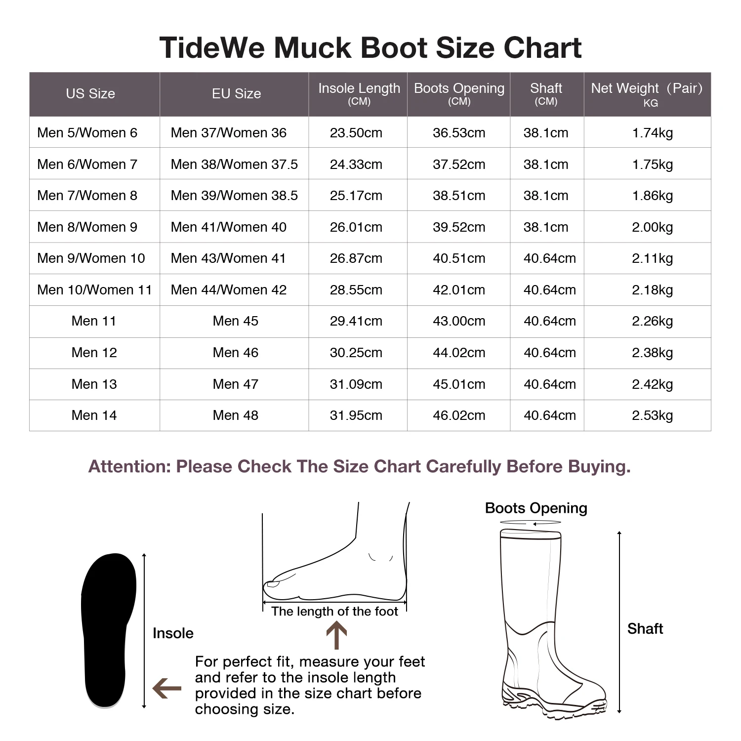 TideWe многоцелевые коричневые сапоги водонепроницаемые прочные неопреновые