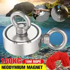 Двухсторонний сильный неодимовый магнит, 160 кг, диаметр 48 мм