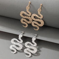 docona punk mixed colors snake drop earrings for women fashion animals metal alloy dangel earring party jewelry gift 18734