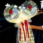 Подарок на день Святого Валентина прозрачные розы Ручка LED Bobo воздушный шар День святого Валентина свадебные украшения вечерние принадлежности украшение на день рождения