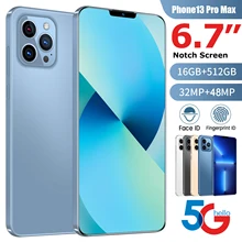 Teléfono Móvil I13 Pro Max, versión Global, 6000mAh, 5G, Android 11, 16GB, 512GB, 6,7 pulgadas, desbloqueo, Dace Core, 5G (3)