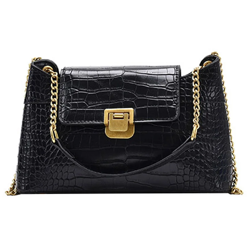 

Female Shoulder Bag 2021 PU Leather New Hot Chain Small Ladies Messenger Luxury Designer Fashion Crossbody Bags on Sale
