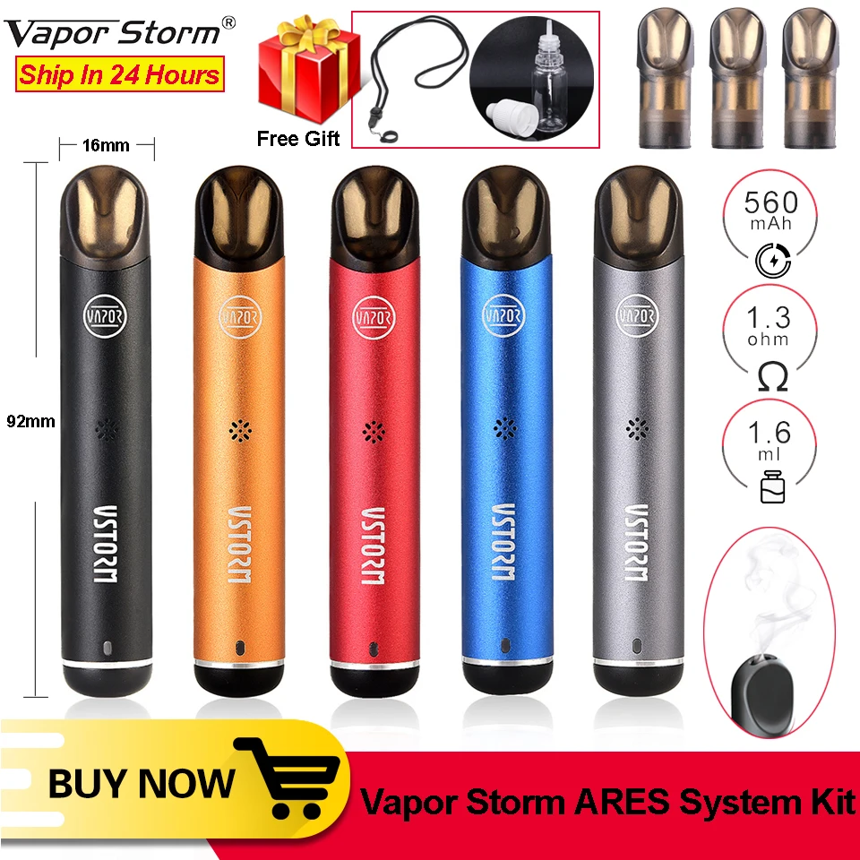 Электронная сигарета оригинальная система Vapor Storm Ares Pod Vape комплект 560 мАч 1 6 мл