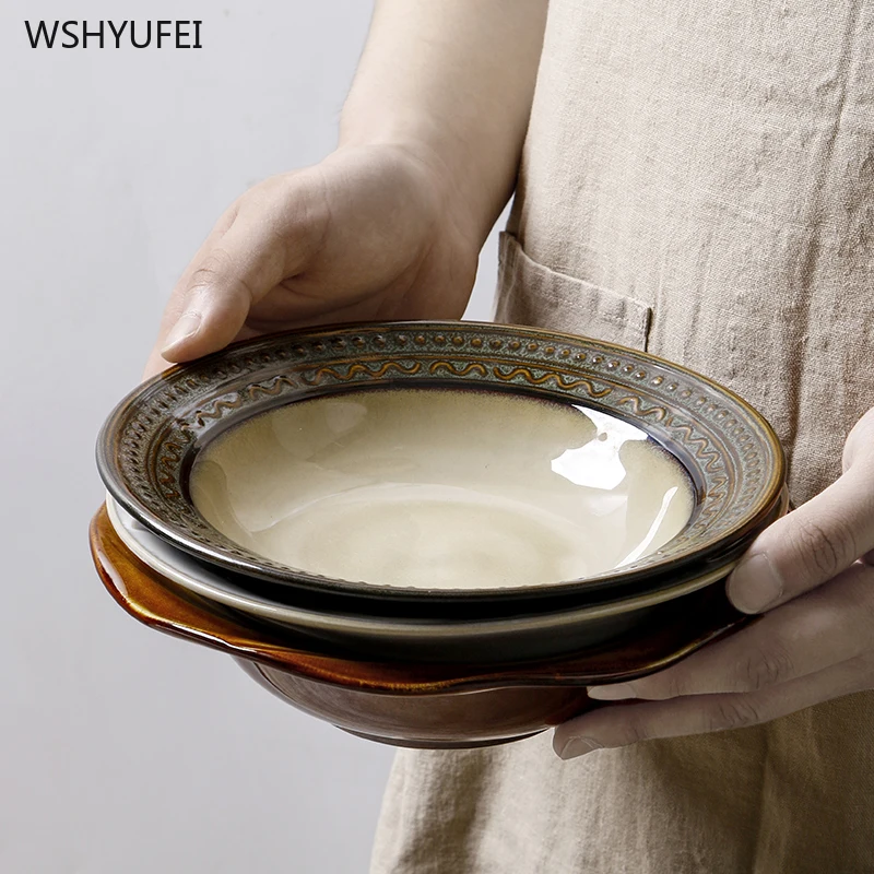 1 шт. декоративная керамическая тарелка для фруктов салатов | Дом и сад